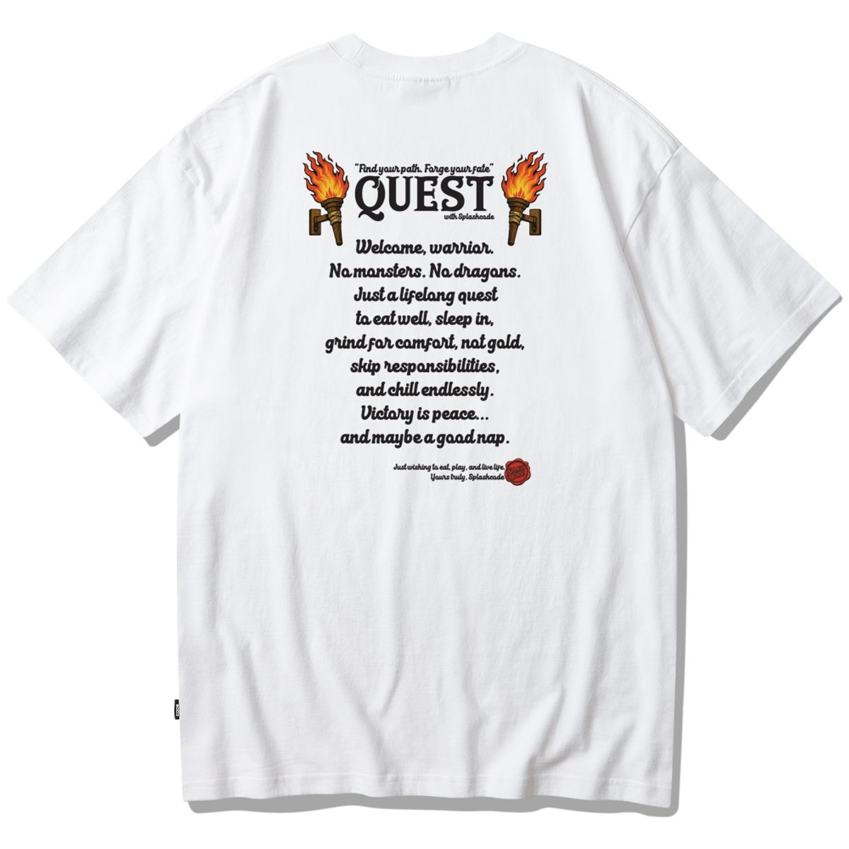 스플래시코드(SPLASHCODE) 반팔 티셔츠 화이트 - 퀘스트(Quest)