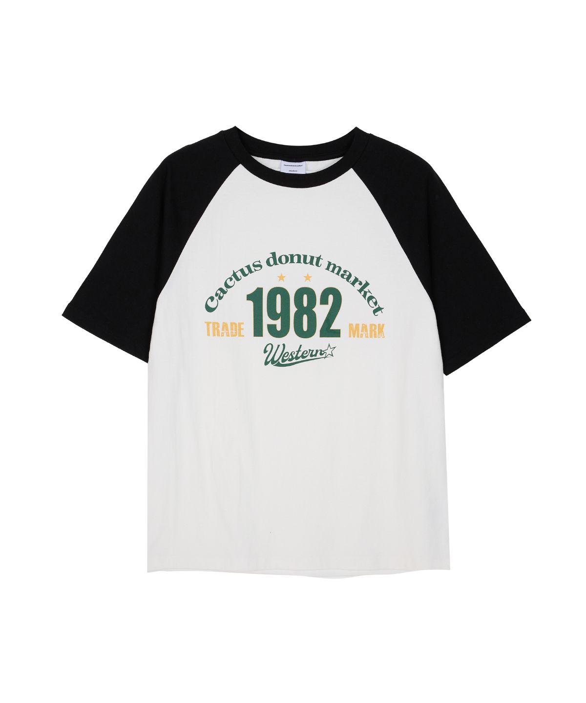 캑터스도넛마켓(CACTUSDONUTMARKET) 1982 Raglan T-Shirt - Black