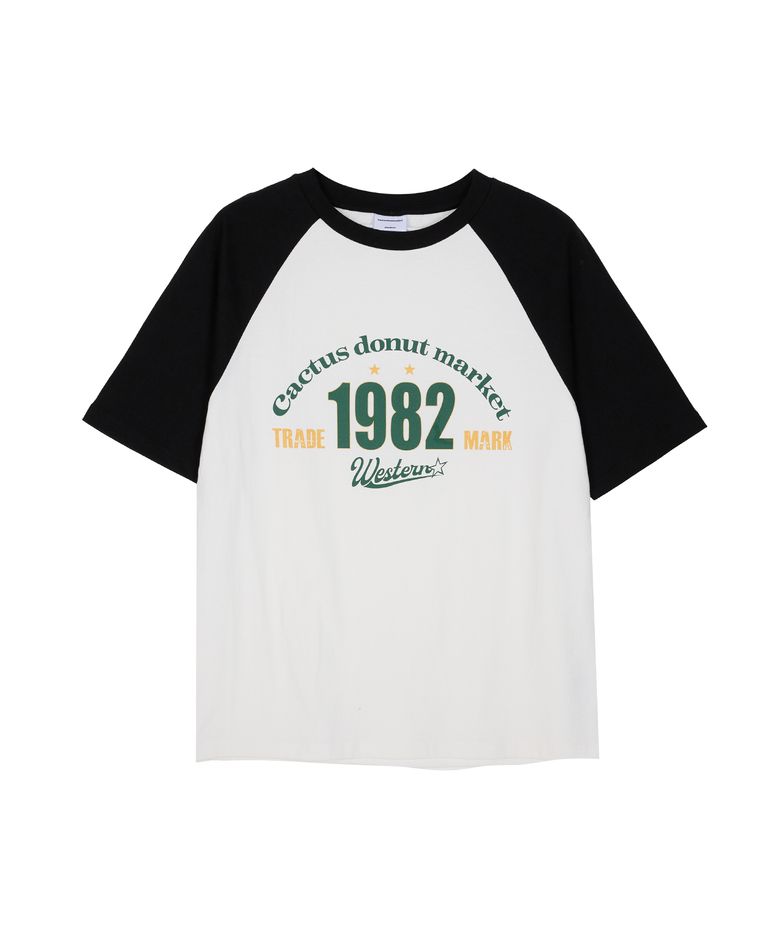1982 Raglan T-Shirt - Black