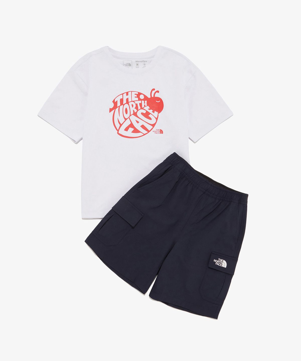 노스페이스 키즈(THE NORTH FACE KIDS) 키즈 캠프그라운드 EX 크루 세트 NT7UR32U_WHT