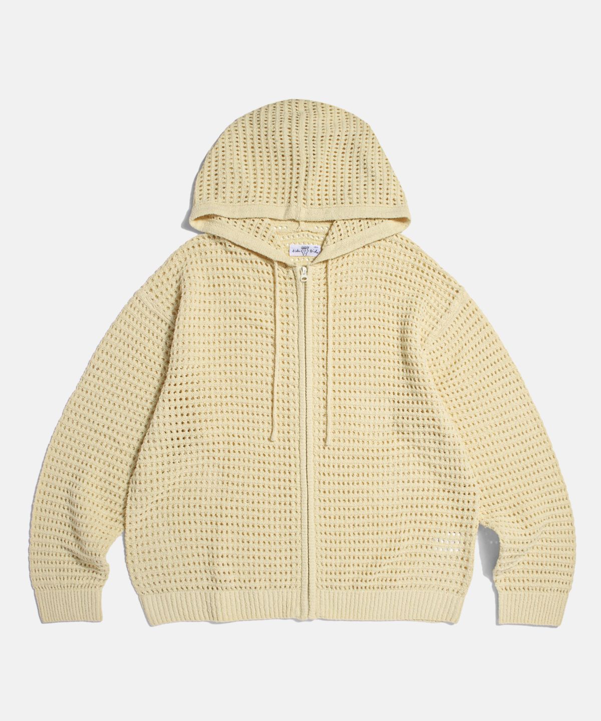 피도디도(FIDO DIDO) Net Knit Zip Hoodie Ivory