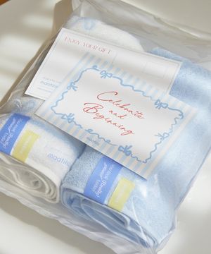 [선물포장] 프리미엄 코마사 40수 항균 고중량 호텔타월 200g 2P 세트 4종