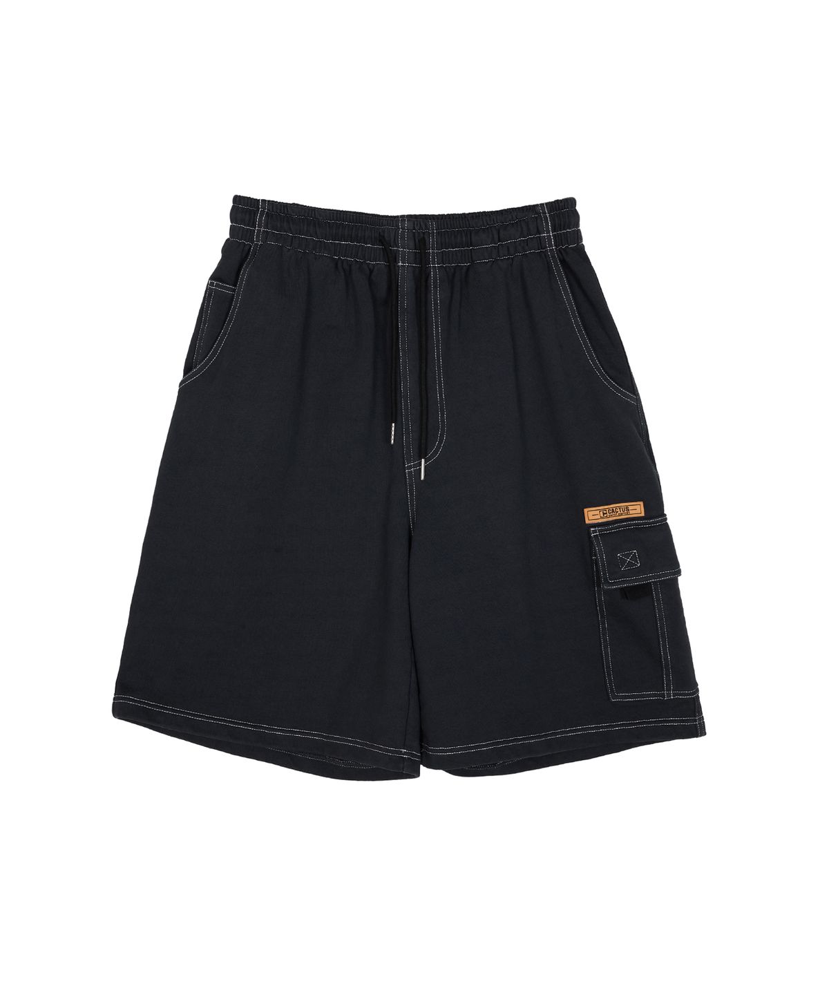 캑터스도넛마켓(CACTUSDONUTMARKET) Stitch Cargo Bermuda Shorts - Black