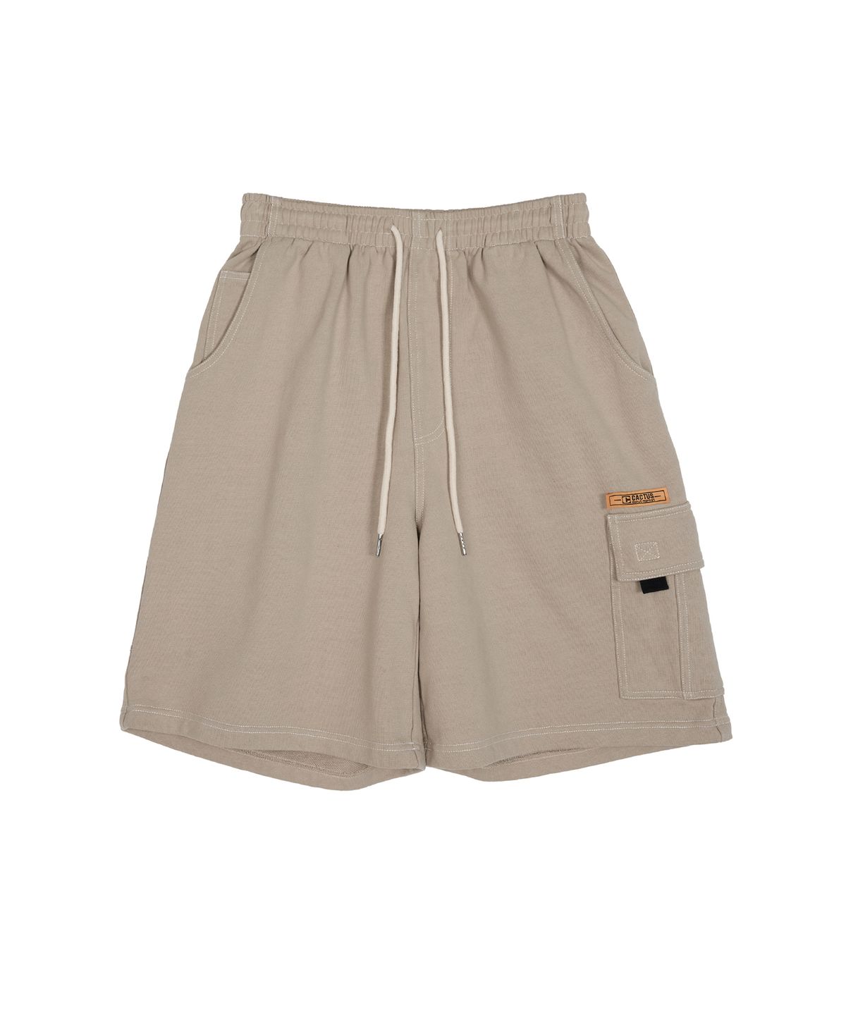 캑터스도넛마켓(CACTUSDONUTMARKET) Stitch Cargo Bermuda Shorts - Beige