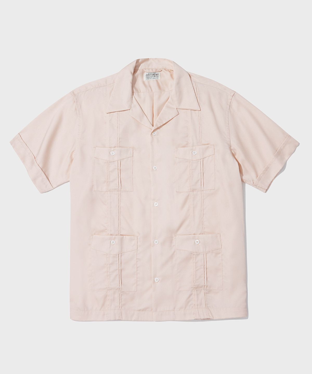 아웃스탠딩(OUTSTANDING) 4PK CUBAN COLLAR HALF SHIRT_LIGHT PINK