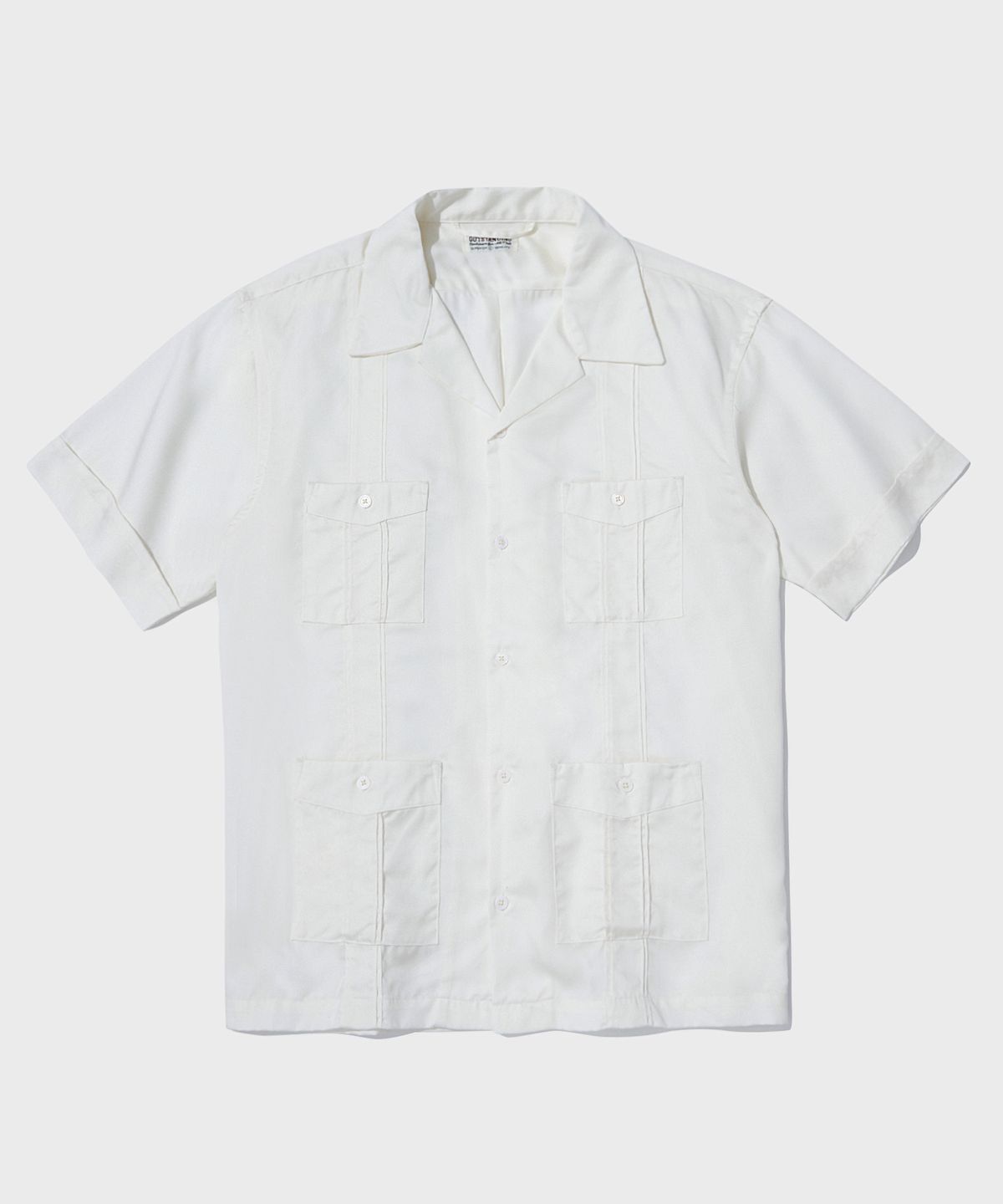 아웃스탠딩(OUTSTANDING) 4PK CUBAN COLLAR HALF SHIRT_OFF WHITE