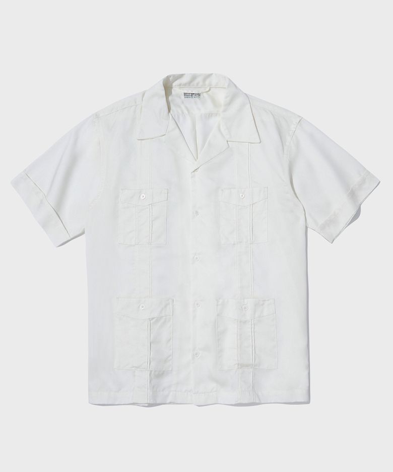 4PK CUBAN COLLAR HALF SHIRT_OFF WHITE