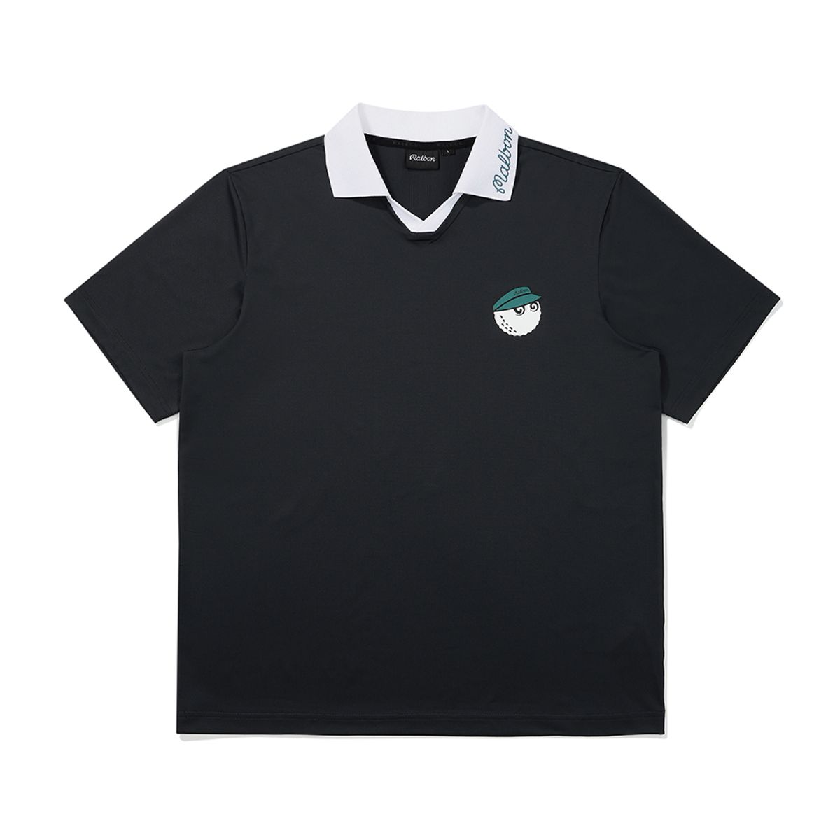 말본 골프(MALBON GOLF) 버킷 메쉬 카라 티셔츠 BLACK (MAN)