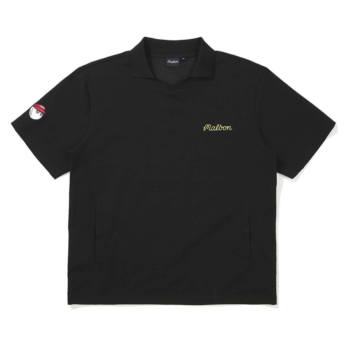 말본 골프(MALBON GOLF) 여름 에어닷 소재 피스테 BLACK (MAN)