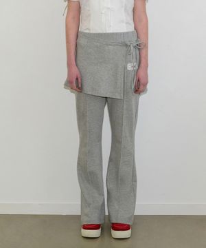 랩 스커트 트레이닝 팬츠 (Melange Gray)