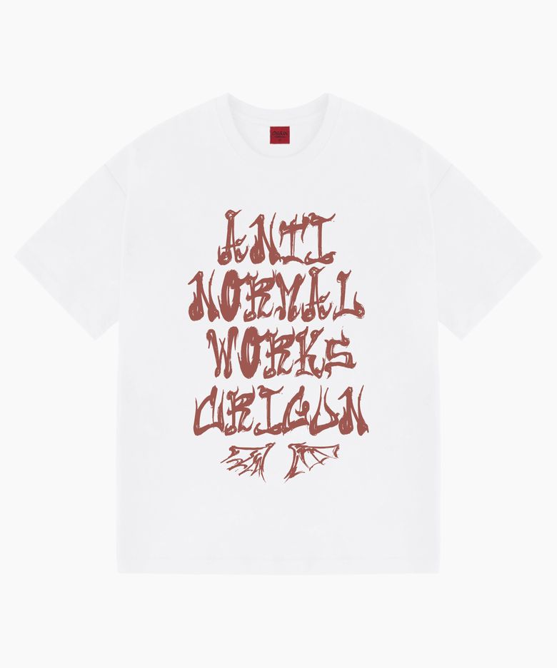 Anti-Normal Crigun 세미 오버핏 반팔티 WHITE