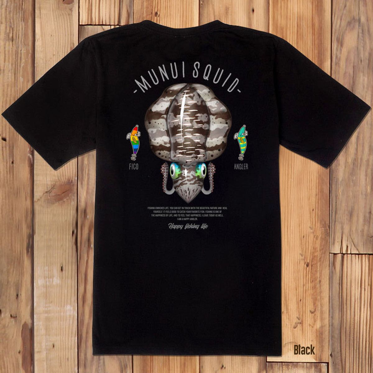 돌돌(DOLDOL) FICO_tshirts-290  피코앵글러 낚시 브랜드 무늬오징어 디자인 티셔츠 반팔티