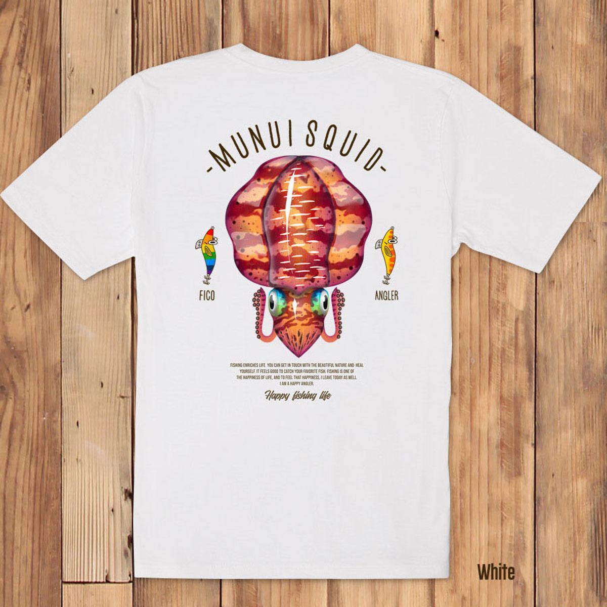 돌돌(DOLDOL) FICO_tshirts-291  피코앵글러 낚시 브랜드 무늬오징어 디자인 티셔츠 반팔티