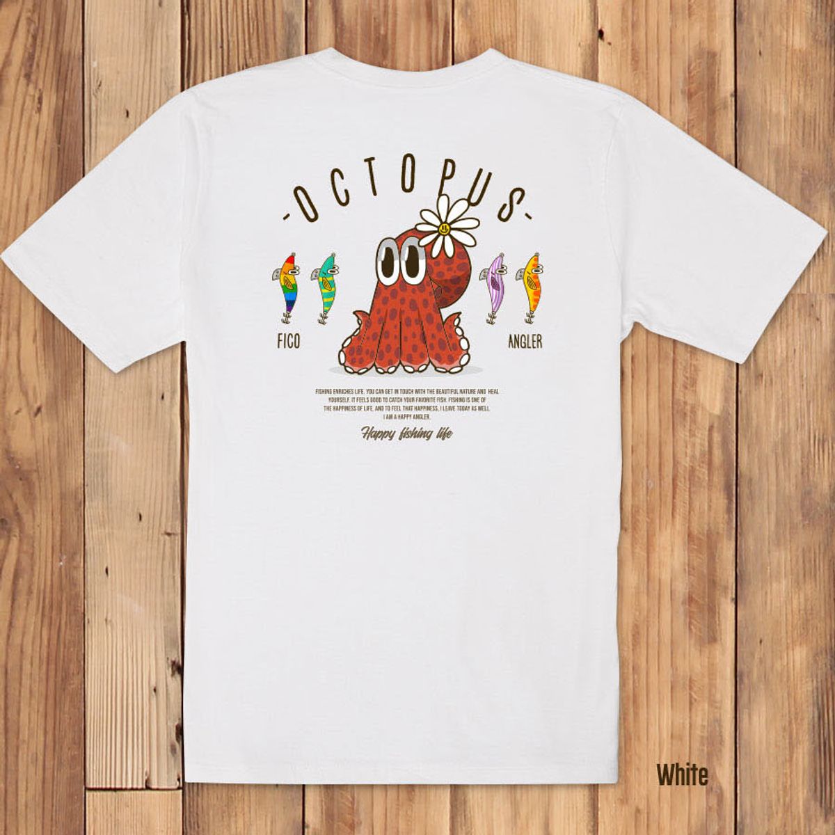 돌돌(DOLDOL) FICO_tshirts-292  피코앵글러 낚시 브랜드 문어 디자인 티셔츠 반팔티