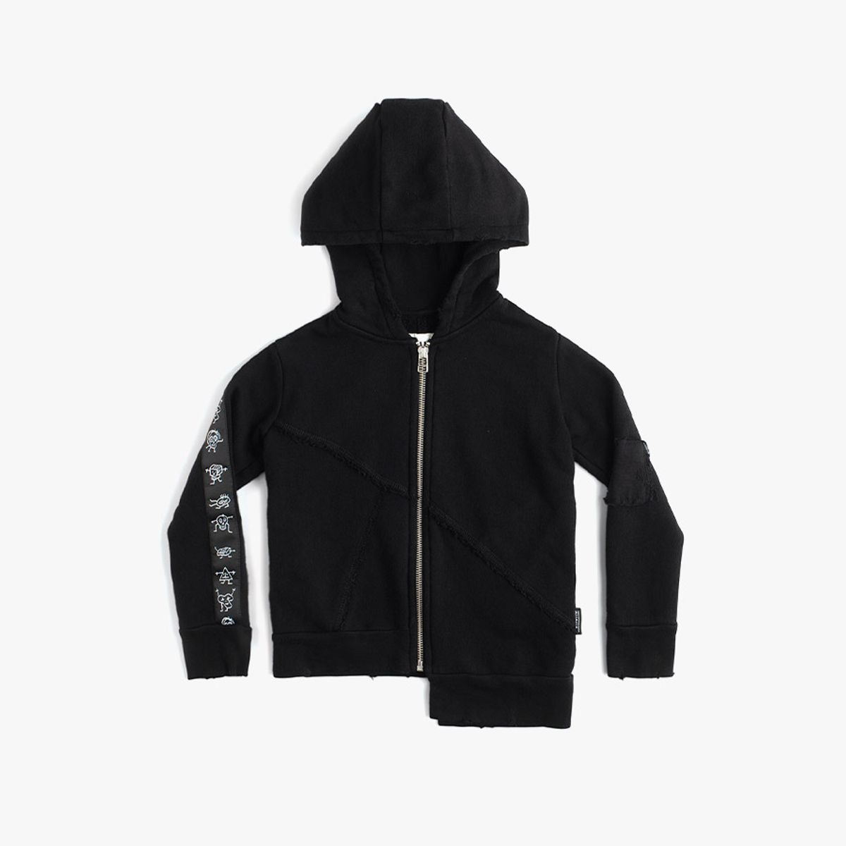 누누누(NUNUNU) ASYMETRICAL ZIP HOODIE_NU23JD306