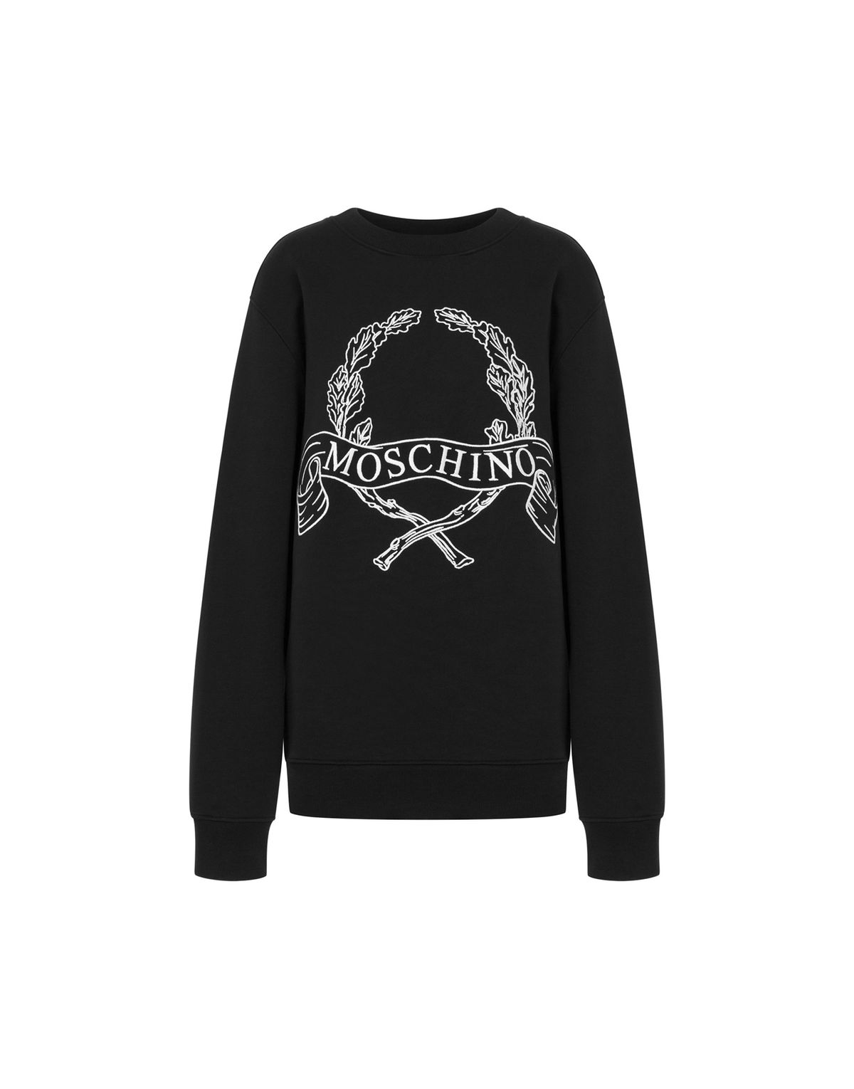 모스키노(MOSCHINO) 월계관 로고 코튼 스웻셔츠