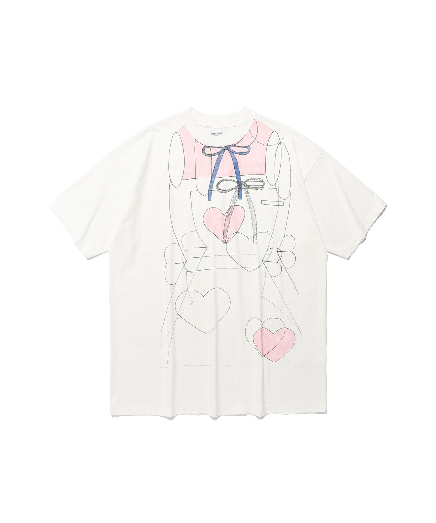 nice ghost club◆Tシャツ/S/コットン/WHT/NG2FMUT591C/MIMICHAN FFATS PINK HEART BIG BI MUSINSA公式 | NICE GHOST CLUB MIMICHAN FFATS PINK HEART BIG