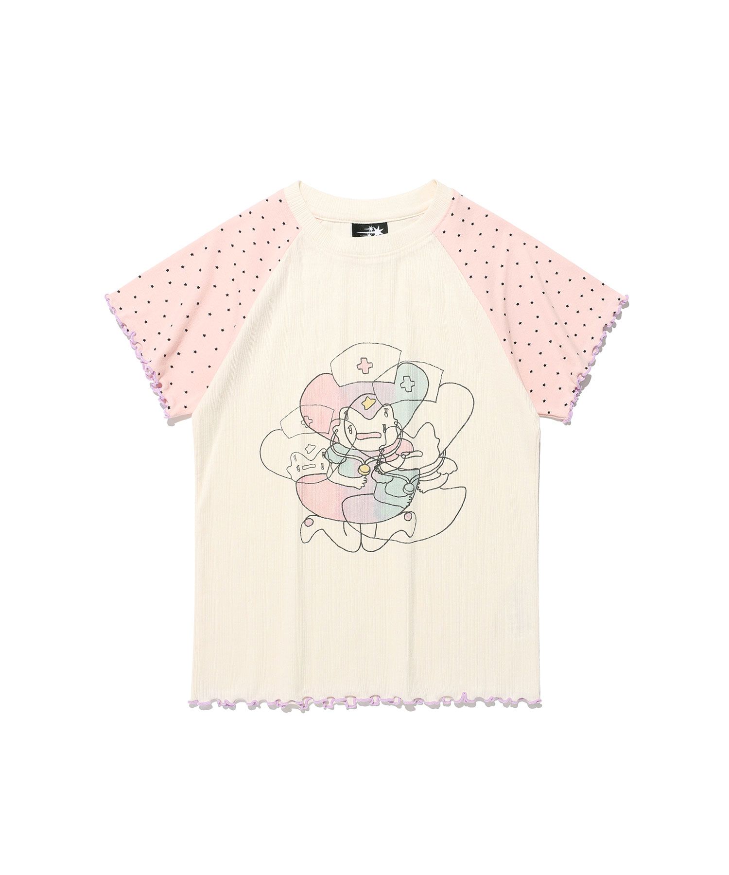 Tシャツ・カットソー [NICEGHOSTCLUB]MIMICHAN CRYING FFOME TEE_IVORY(NG2FMFT593C MUSINSA | NICE GHOST CLUB MIMICHAN CRYING FFOME TEE_IVORY