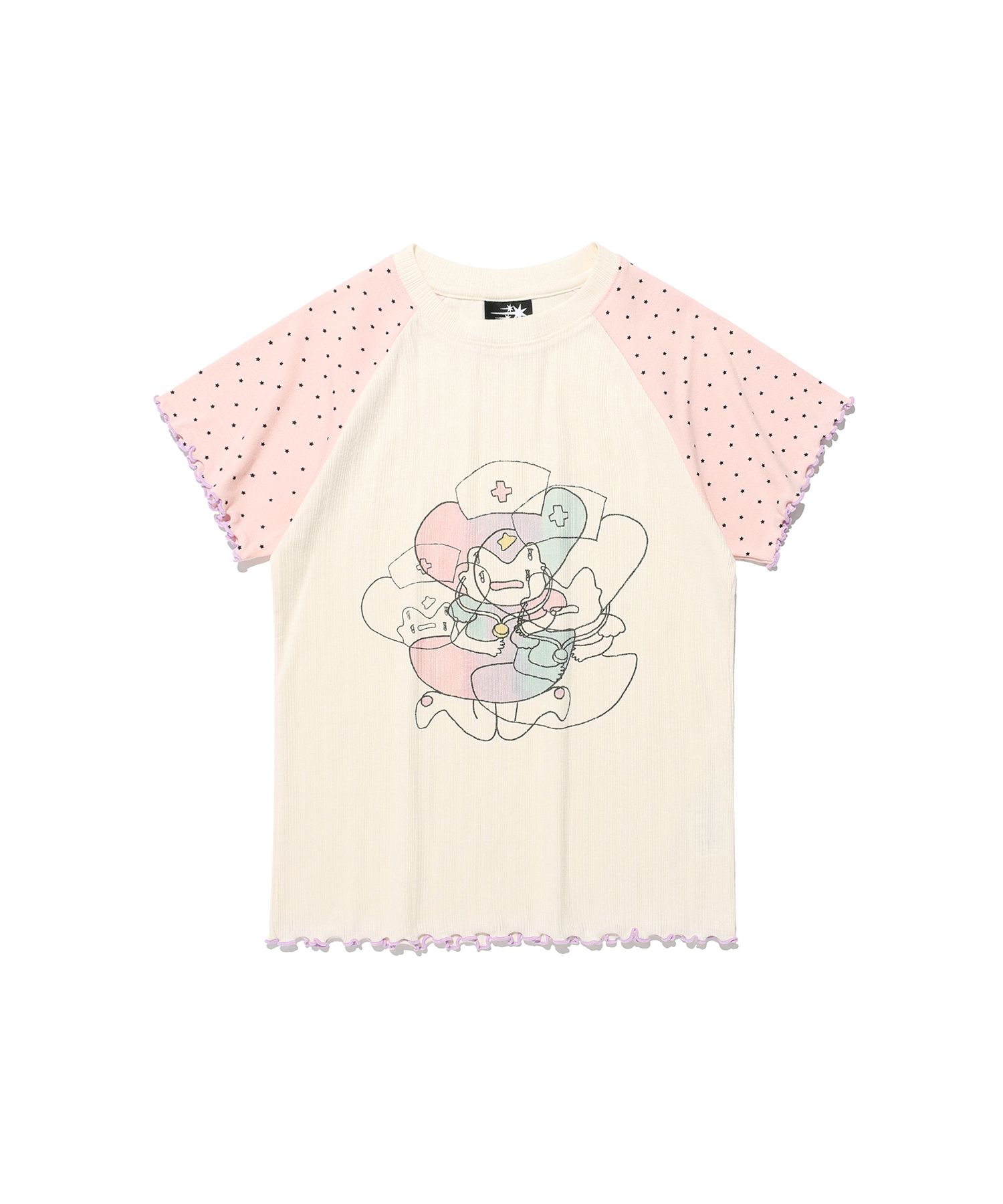 Tシャツ・カットソー [NICEGHOSTCLUB]MIMICHAN CRYING FFOME TEE_IVORY(NG2FMFT593C MUSINSA | NICE GHOST CLUB MIMICHAN CRYING FFOME TEE_IVORY