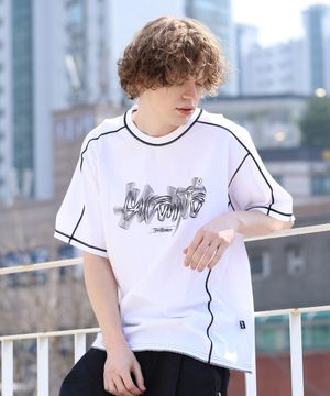 OG 오드람프 스티치 반팔티 화이트 YT-308