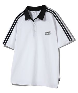 래글런 럭비 카라 트랙 반팔티 화이트 YT-305