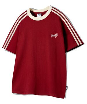 OG 트랙 래글런 반팔티 와인 YT-302