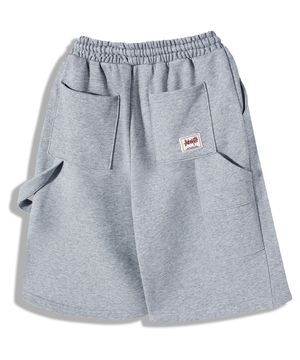 핀턱 카펜터 버뮤다 스웨트 팬츠 그레이 YP-501