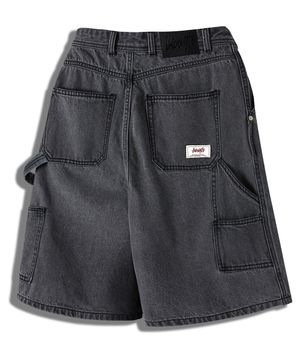 원턱 카펜터 버뮤다 데님 팬츠 그레이 YP-502