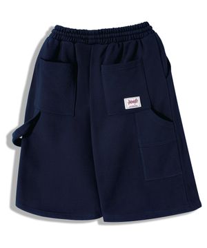 핀턱 카펜터 버뮤다 스웨트 팬츠 네이비 YP-501