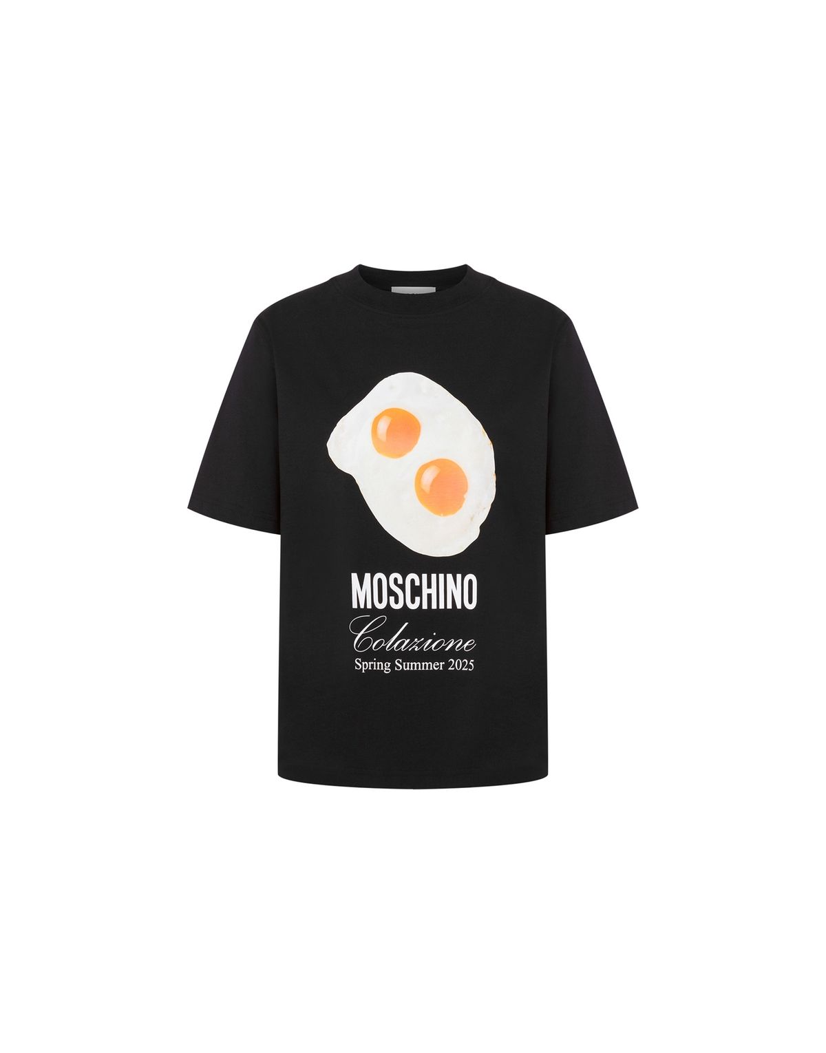 모스키노(MOSCHINO) 에그 프린트 저지 티셔츠 W