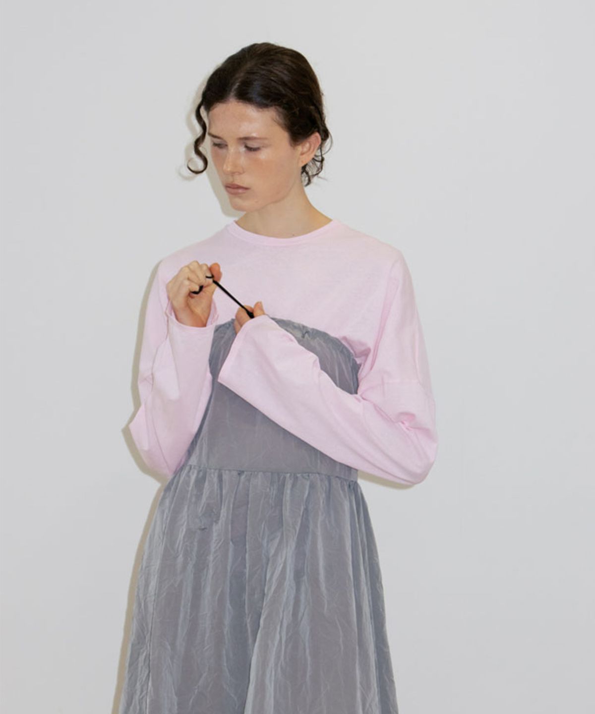 수수무(SUSUMU) ORGANIC COTTON LONGSLEEVE TEE - pink