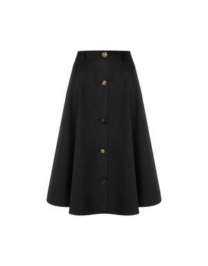포플린 스트레치 코튼 스커트