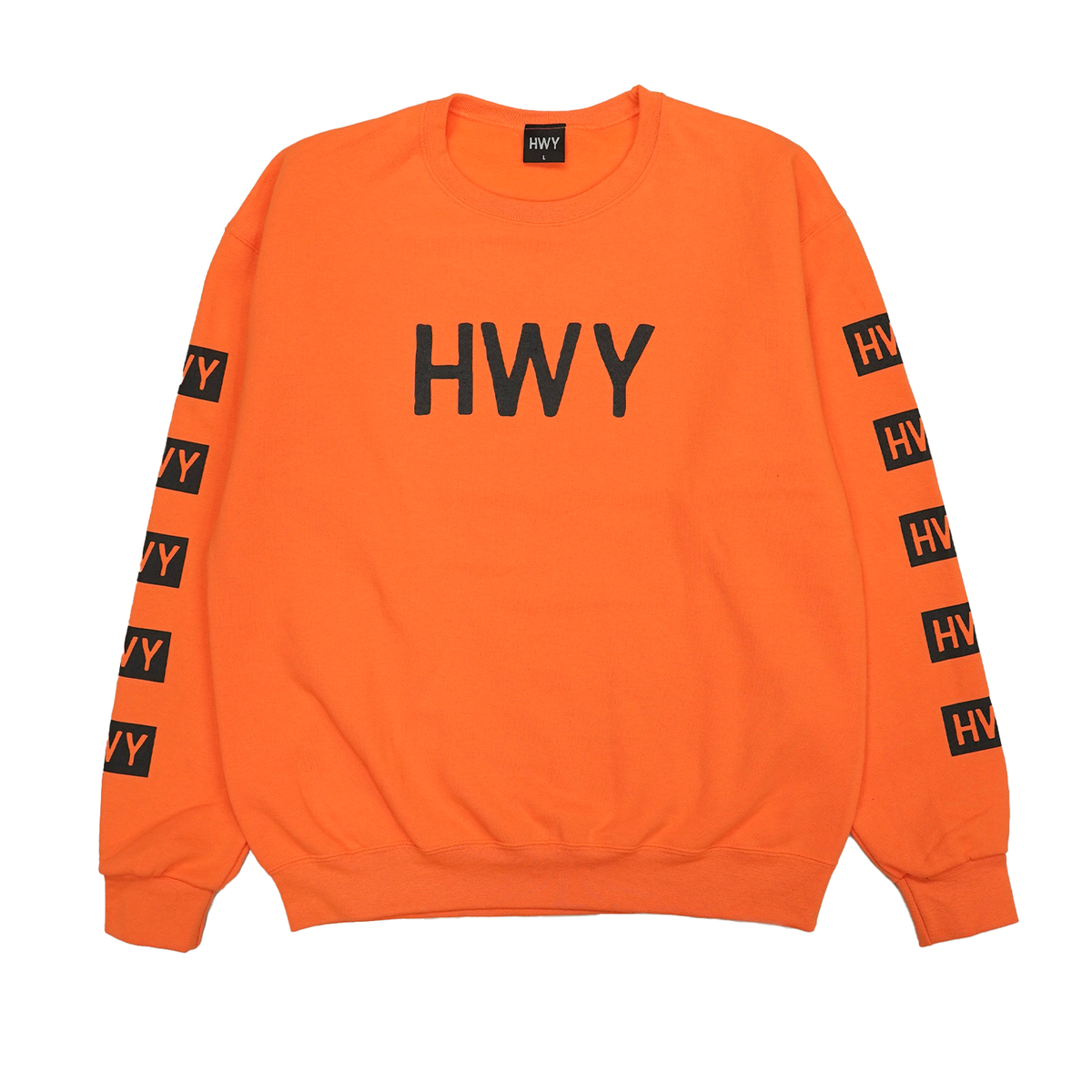 하이웨이(HWY) 호그 크루넥 맨투맨 오렌지