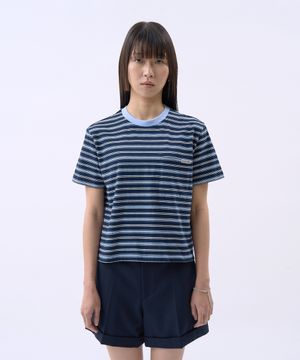 [WOMEN] 사바나 스트라이프 티셔츠 네이비