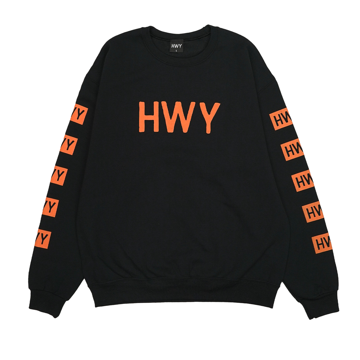 하이웨이(HWY) 호그 크루넥 맨투맨 블랙