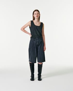 BERMUDA DENIM SHORTS [BLACK]