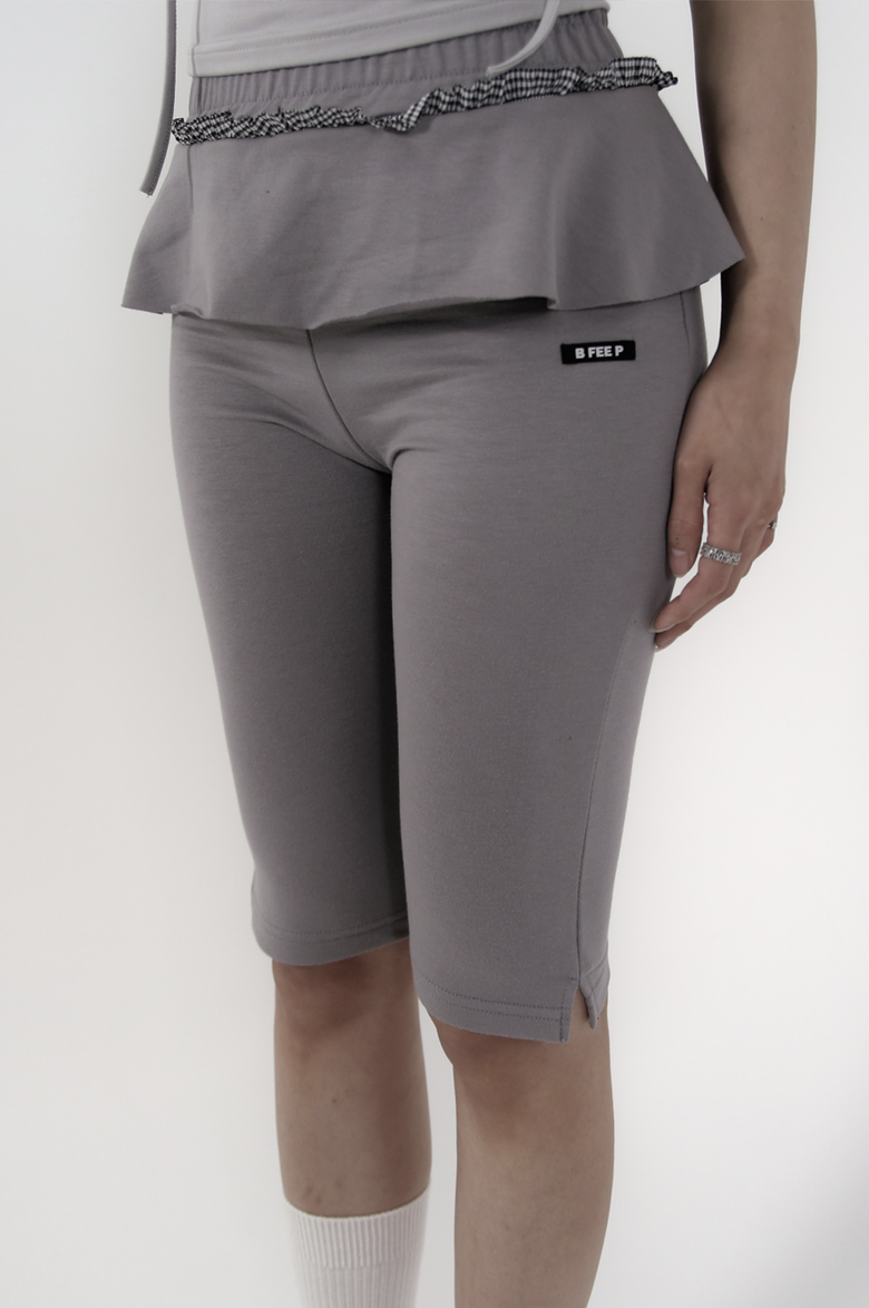 lace carpi slit pants_grey