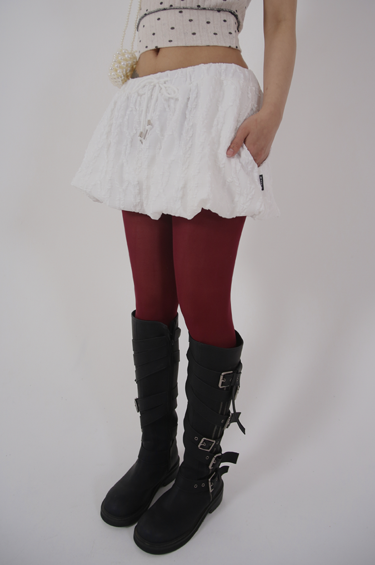 비피피(BFEEP) pumpkin puff skirt_white