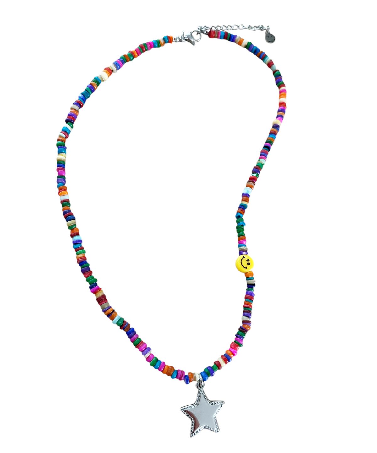 스케이터락(SK8ER ROCK) Kitsch Star Beads Necklace ((multi))