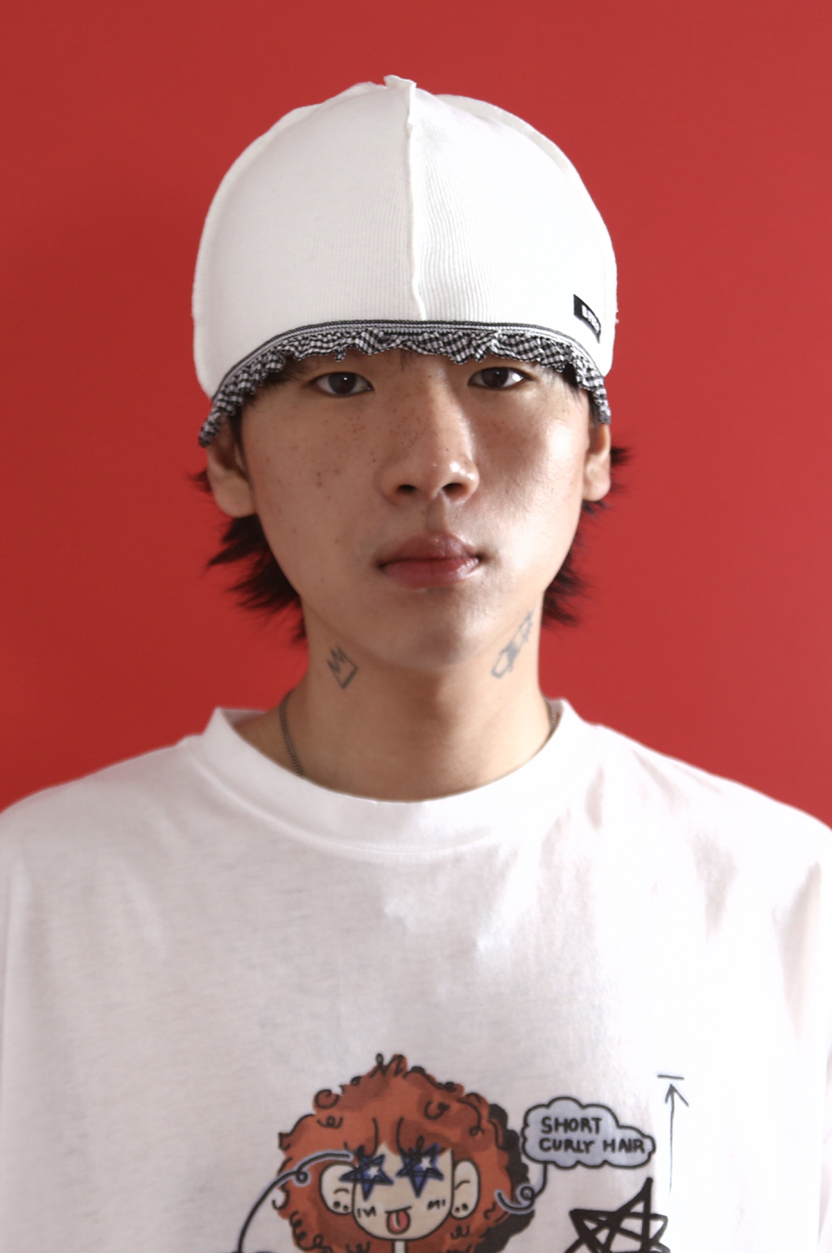 비피피(BFEEP) check lace beanie_white