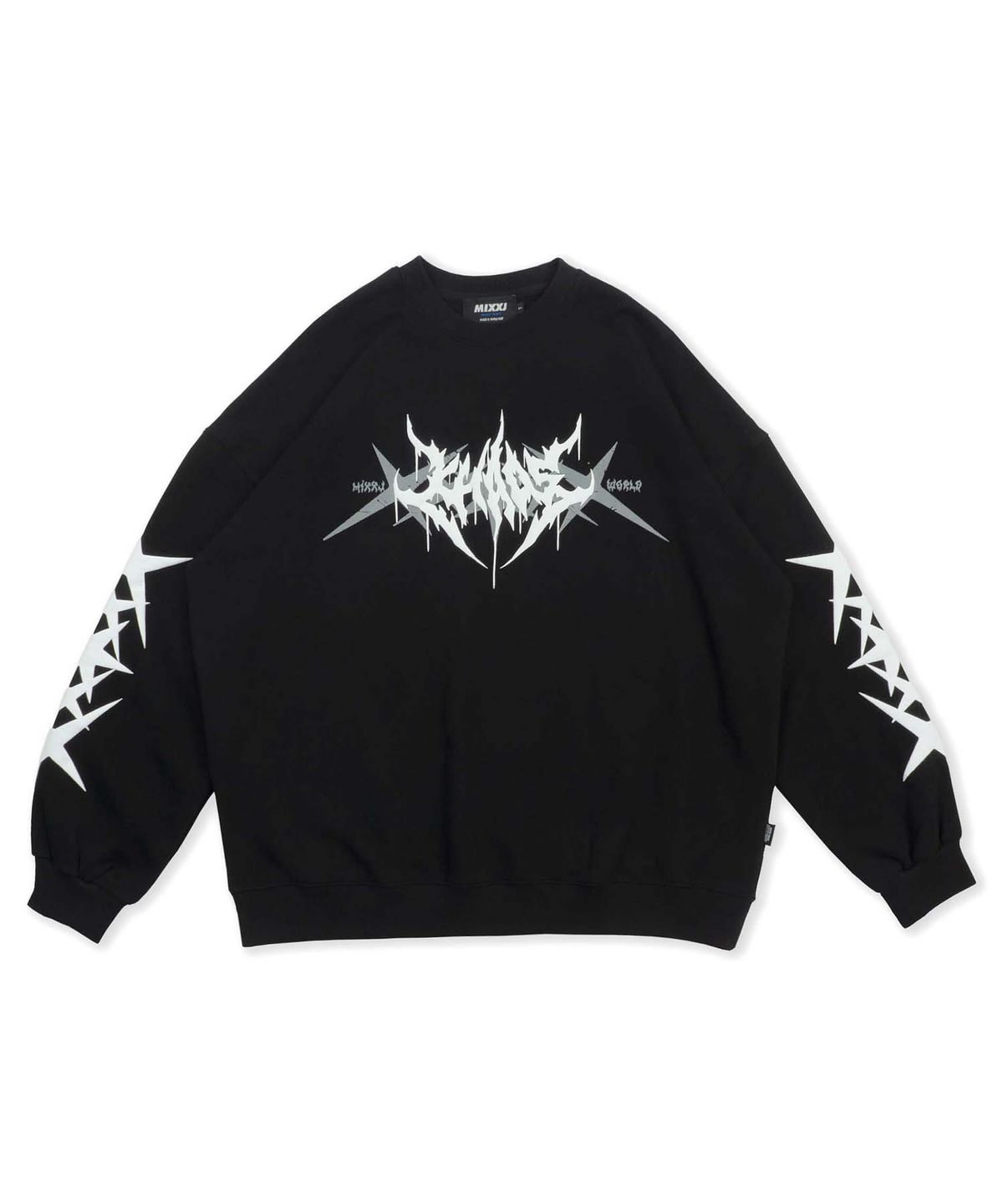 믹쓰제이(MIXXJ) STAR CHAOS CREWNECK (BLACK)
