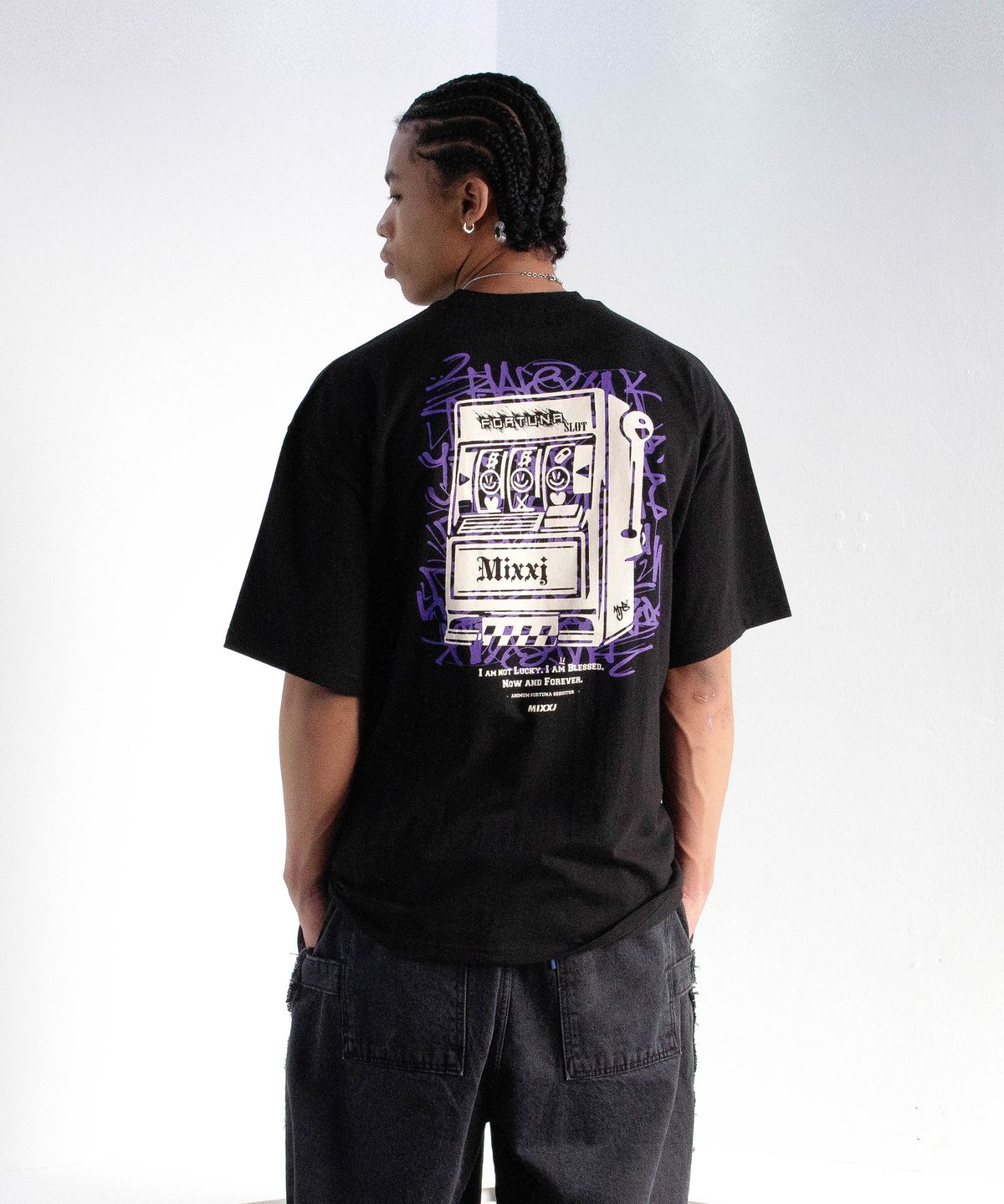 믹쓰제이(MIXXJ) SLOT MACHINE TEE (BLACK)