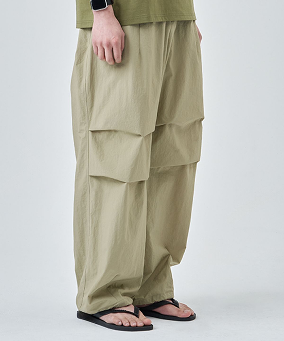 편마(PYEON MA) Recycle Nylon Pants - Beige
