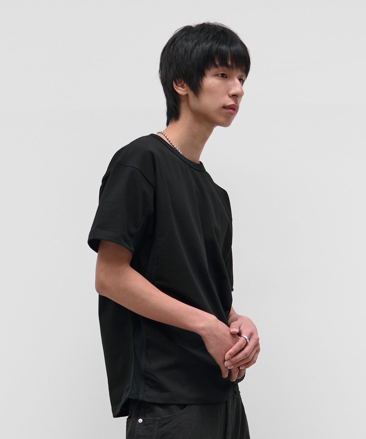 9999아카이브(9999ARCHIVE) Side Mesh Technical T