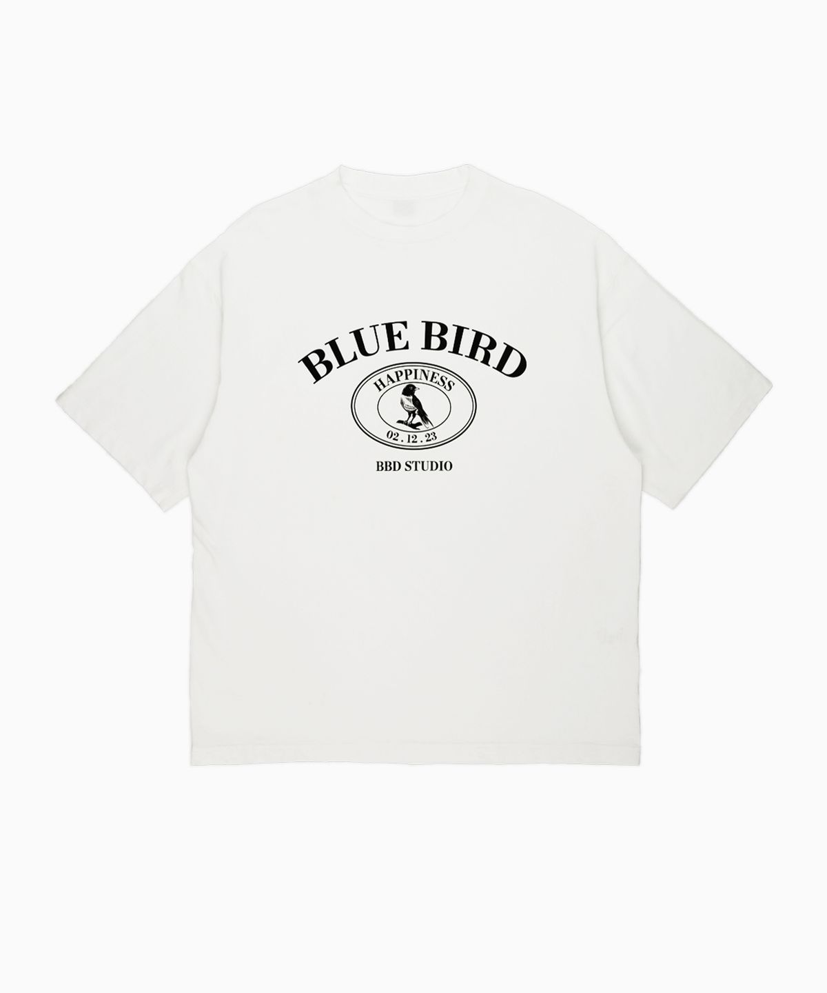 비버드(B BIRD) 블루 버드 아치 티셔츠 [화이트]