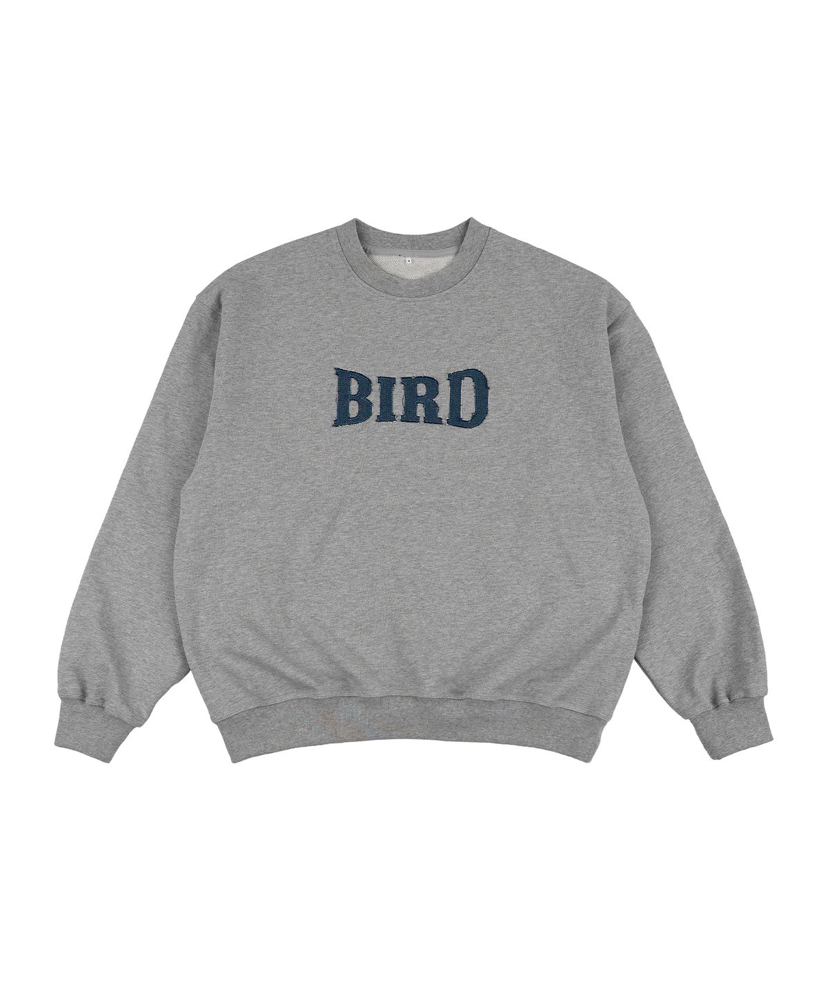 비버드(B BIRD) 버드 데님 로고 맨투맨 [그레이]