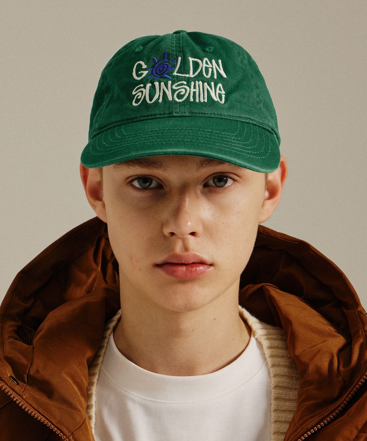 골든선샤인(GOLDEN SUNSHINE) Washed Logo Ball Cap_Green