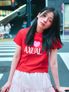 HEART LOGO SLIM T-SHIRTS _ RED