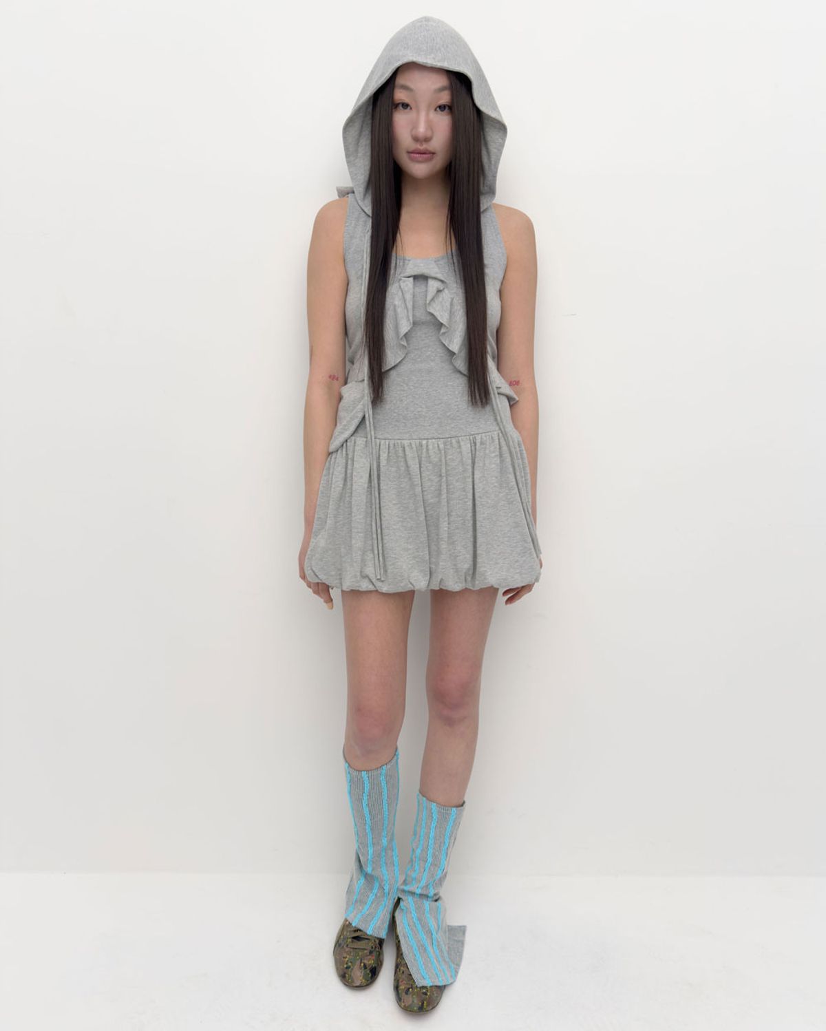 퓨레(PUREE) Fairy hoodie jersey dress