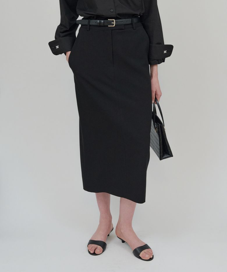 Liberty Slit Skirt [Black]